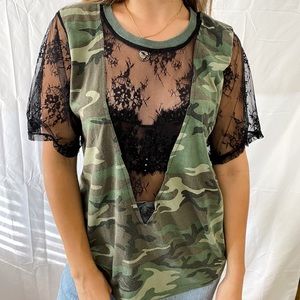 LF laced camo shirt
